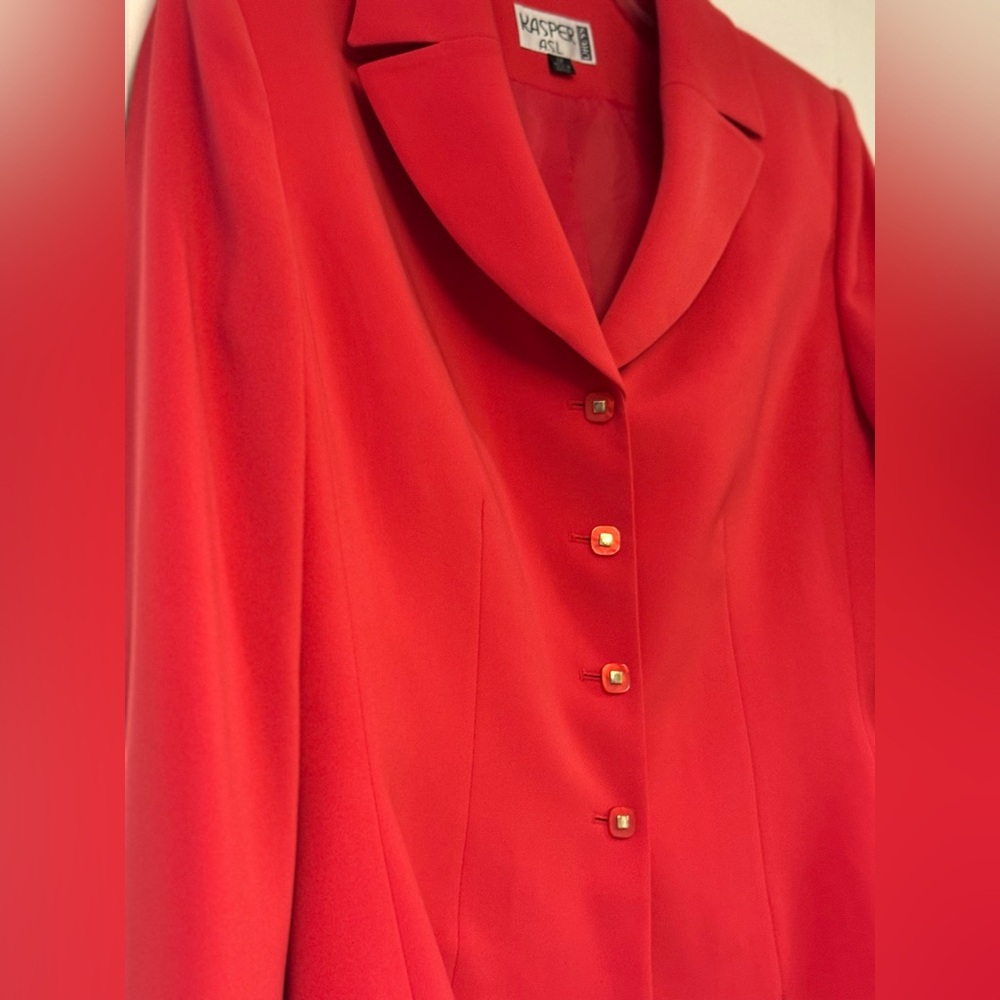 Kasper Suit - Red Pencil Skirt‎ Knee-length Work - Picture 2 of 10